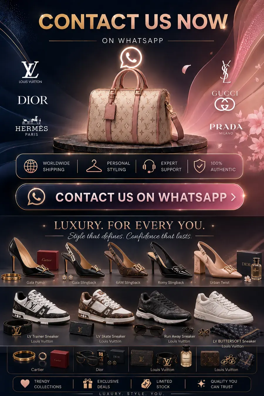 Luxury fashion showcase